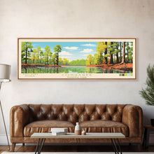 Cargar imagen en el visor de la galería, Congaree National Park, Panoramic South Carolina Travel Art, National Park Print, Minimalist Travel Art, Midcentury Modern Style Landscape
