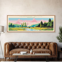 Load image into Gallery viewer, Cuyahoga Valley National Park, Panoramic Ohio Travel Art, National Park Print, Minimalist Travel Art, Midcentury Modern Style Landscape
