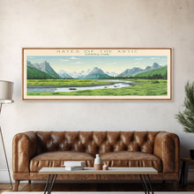 Load image into Gallery viewer, Gates Of The Arctic National Park Panoramic Alaska Travel Art, National Park Print, Minimalist Travel Art, Midcentury Modern Style Landscape
