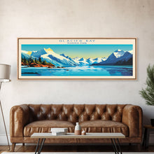Carregar imagem no visualizador da galeria, Glacier Bay National Park, Panoramic Alaska Travel Art, National Park Print, Minimalist Travel Art, Midcentury Modern Style Landscape
