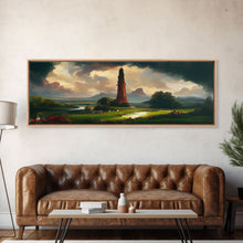 Load image into Gallery viewer, The Dark Tower, Ready To Hang Canvas Print, Panoramic Art, High Fantasy Concept Art
