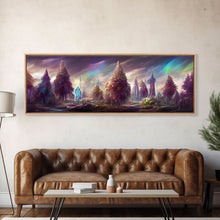 Load image into Gallery viewer, RPG Art, High Fantasy Forest Wall Art, Ready To Hang Canvas Print, Panoramic Art, Fantasy RPG Concept Art
