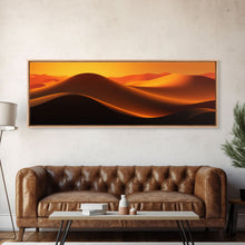 Carregar imagem no visualizador da galeria, Asbtract Art Deco Style Sand Dunes, Framed Canvas Print, Living Room Decor, MCM Style Art, Midcentury Modern, Minimalist Art
