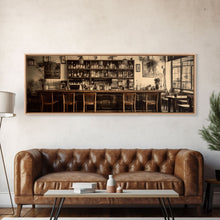 Load image into Gallery viewer, Bar Art, Old Timey Western Bar, Sepia Photography Art, Kitchen Art, Kitchen Wall Art, Home Bar Decor, Bar Cart Art
