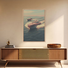 Load image into Gallery viewer, Boat, Seascape Art, Nautical Wall Art, Canvas Print, Wall Hanging, Portrait Art, Ocean Wall Art, Lake House Gift, Beach House Wall Decor

