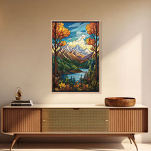 Carregar imagem no visualizador da galeria, Abstract Nature Print, Forest Wall Art, Canvas Print, Wall Hanging, Portrait Art, Nature Wall Art, Bedroom Prints, Landscape Art Print

