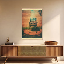 Load image into Gallery viewer, Barbecue Grill, Farmhouse Wall Art, Outdoors Art, Grill Gifts, Canvas Print, Wall Hanging, Portrait Art, Man Cave Art, Office Wall Decor
