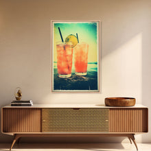 Cargar imagen en el visor de la galería, Cocktail Wall Print, Bar Cart Print, Canvas Print, Wall Hanging, Portrait Art, Cocktail Print, Kitchen Wall Art, Bar Wall Decor, Couple Gift
