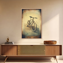 Cargar imagen en el visor de la galería, Bicycle Art, Bicycle Decor, Minimalist Wall Art, Black And White, Canvas Print, Wall Hanging, Portrait Art, Rustic Wall Art, Vintage Art
