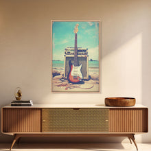 Load image into Gallery viewer, Electric Guitar, Guitar Wall Art, Music Wall Art, Canvas Print, Wall Hanging, Portrait Art, Guitar Player Gift, Music Wall Decor, Beach Art
