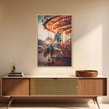 Load image into Gallery viewer, Vintage Circus Photography Print, Framed Canvas Art, Cool Wall Art, Circus Art, Circus Poster, Printable Wall Art, Pop Art
