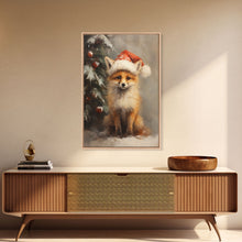 Carregar imagem no visualizador da galeria, Cute Christmas Red Fox - Farmhouse Christmas Decor - Fawn Dressed For Christmas - Xmas Decor - Christmas Wall Art- Holiday Decorations
