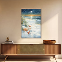 Carregar imagem no visualizador da galeria, Canvas Print Of Christmas On The Beach, Trendy Christmas Art, Winter Art, Winter Art Print, Wood Framed Art
