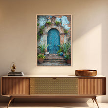 Cargar imagen en el visor de la galería, Change324 Mexican Wall Art, Framed Canvas Print, Old Town Mexico Architecture Wall Art, Framed Art
