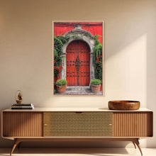Cargar imagen en el visor de la galería, Change Hacienda Architecture Framed Canvas Print, Mexican Wall Art, Art of Mexico, Original Artwork, Wood Framed Ready To Hang
