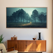 Carregar imagem no visualizador da galeria, Gloomy Spooky Forest, ready to hang canvas print wall art, Lakehouse Cabin Wall Decor
