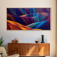 Carregar imagem no visualizador da galeria, Beautiful Geological art, Geology, Colorful stone formations, ready to hang canvas print wall art, framed canvas wall art, mancave wall art
