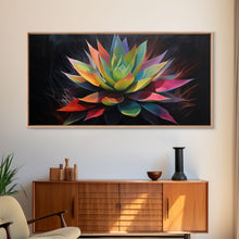 Carregar imagem no visualizador da galeria, Rainbow Agave, Southwest Art, Framed Canvas Print, Canvas Wall Art, Wall Art Prints, Southwestern Decor, Framed Art, Original Art
