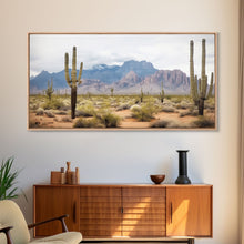 Load image into Gallery viewer, Desert Wall Art, Desert Decor, Framed Canvas Print, Desert Photography, Cactus Wall Art, Southwestern Decor, Landscape Prints, Boho Wall Art
