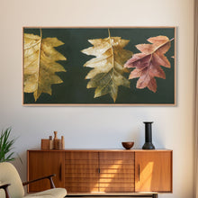 Carregar imagem no visualizador da galeria, Autumn Leaf Arrangement Wall Decor, ready to hang canvas print wall art, Fall Decor
