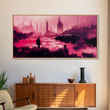Load image into Gallery viewer, Surreal Dystopian Cyberpunk Art, ready to hang canvas print, framed art
