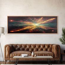 Load image into Gallery viewer, Galaxy Art, Supernova, Extra Large Wall Art, Framed Panoramic Canvas Print, Framed Wall Art
