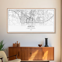 Carregar imagem no visualizador da galeria, Akron Street Map, Ohio Map, Map Print, Modern Art, Wall Art, Canvas Print, Wall Hanging, Office Wall Décor, Couples Gift, City Map Canvas
