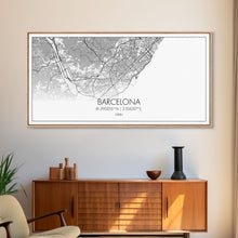 Load image into Gallery viewer, Barcelona Street Map, Spain Map, Map Print, Modern Art, Wall Art, Canvas Print, Gift Idea, Apartment Décor Aesthetic, Travel Wall Hanging
