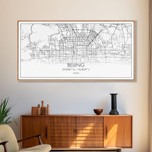 Carregar imagem no visualizador da galeria, Beijing Street Map, China Map, Map Print, Modern Art, Wall Art, Canvas Print, Asian Art Print, Moving Gift, Travel Wall Art, Apartment Décor
