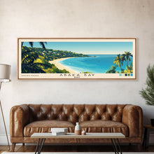 Carregar imagem no visualizador da galeria, Abaka Bay, Haiti Panoramic Print, Vacation Gift, Haiti Wall Art, Beach Painting, Beach Decor, Beach Or Lakehouse Art
