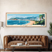 Carregar imagem no visualizador da galeria, Acapulco, Chile Panoramic Beach Print, Vacation Gift, Chile Wall Art, Beach Painting, Beach Decor, Beach Painting
