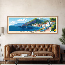 Carregar imagem no visualizador da galeria, Aeolian Islands, Italy Panoramic Print, Vacation Gift, Italy Wall Art, Vacation Wall Art, Vacatation Memories, Beach Decor, Beach Or Lakehouse Art
