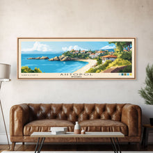 Carregar imagem no visualizador da galeria, Ahtopol, Bulgaria Panoramic Beach Print, Vacation Gift, Bulgaria Wall Art, Beach Painting, Beach Decor, Beach Painting
