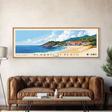 Carregar imagem no visualizador da galeria, Alaçatı 11 Beach, Turkey Panoramic Beach Print, Vacation Gift, Turkey Wall Art, Beach Painting, Beach Decor, Beach Painting
