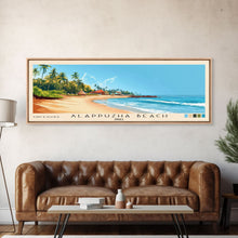Carregar imagem no visualizador da galeria, Alappuzha Beach, India Panoramic Print, Vacation Gift, India Wall Art, Beach Painting, Beach Decor, Large Wall Art, Wood Frame Art
