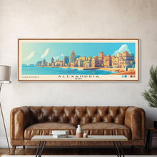 Carregar imagem no visualizador da galeria, Alexandria, Egypt Panoramic Beach Print, Vacation Gift, Egypt Wall Art, Beach Painting, Beach Decor, Beach Painting
