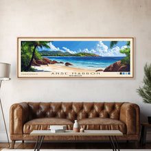 Carregar imagem no visualizador da galeria, Anse Marron, Seychelles Panoramic Print, Vacation Gift, Seychelles Wall Art, Beach Painting, Beach Decor, Large Wall Art, Wood Frame Art
