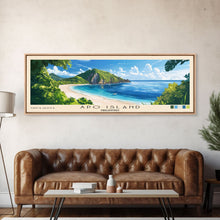 Carregar imagem no visualizador da galeria, Apo Island, Philippines Panoramic Print, Vacation Gift, Philippines Wall Art, Beach Painting, Beach Decor, Beach Or Lakehouse Art

