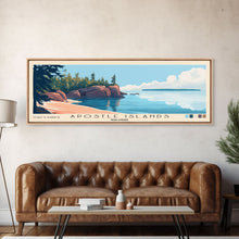 Carregar imagem no visualizador da galeria, Apostle Islands, Wisconsin Panoramic Beach Print, Vacation Gift, Wisconsin Wall Art, Beach Painting, Beach Decor, Beach Painting
