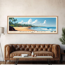 Carregar imagem no visualizador da galeria, Auroville Beach, India Panoramic Print, Vacation Gift, India Wall Art, Beach Painting, Beach Decor, Large Wall Art, Wood Frame Art
