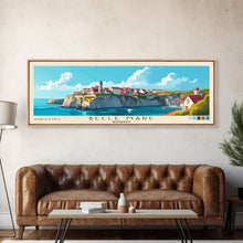 Cargar imagen en el visor de la galería, Belle Mare, Mauritius Panoramic Print, Vacation Gift, Mauritius Wall Art, Beach Painting, Beach Decor, Large Wall Art, Wood Frame Art
