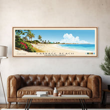Carregar imagem no visualizador da galeria, Cabbage Beach, Paradise Island, Bahamas Panoramic Print, Vacation Gift, Paradise Island, Bahamas Wall Art, Beach Painting, Beach Decor, Large Wall Art, Wood Frame Art
