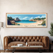 Carregar imagem no visualizador da galeria, Cala Pregonda, Spain Panoramic Print, Vacation Gift, Spain Wall Art, Beach Painting, Beach Decor, Beach Or Lakehouse Art
