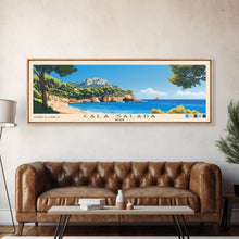 Carregar imagem no visualizador da galeria, Cala Salada, Spain Panoramic Beach Print, Vacation Gift, Spain Wall Art, Beach Painting, Beach Decor, Beach Painting
