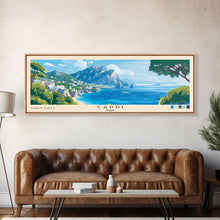 Carregar imagem no visualizador da galeria, Capri, Italy Panoramic Print, Vacation Gift, Italy Wall Art, Vacation Wall Art, Vacatation Memories, Beach Decor, Beach Or Lakehouse Art
