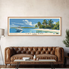Cargar imagen en el visor de la galería, Cat Island, Bahamas Panoramic Beach Print, Vacation Gift, Bahamas Wall Art, Beach Painting, Beach Decor, Beach Painting
