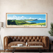 Cargar imagen en el visor de la galería, Chatham Island, New Zealand Panoramic Print, Vacation Gift, New Zealand Wall Art, Beach Painting, Beach Decor, Beach Or Lakehouse Art
