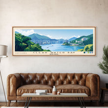 Cargar imagen en el visor de la galería, Clear Water Bay, Hong Kong Panoramic Beach Print, Vacation Gift, Hong Kong Wall Art, Beach Painting, Beach Decor, Beach Painting
