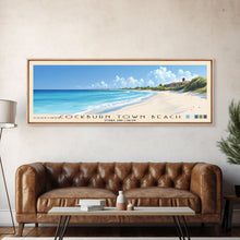 Load image into Gallery viewer, Cockburn Town Beach, Turks and Caicos Panoramic Beach Print, Vacation Gift, Turks and Caicos Wall Art, Beach Painting, Beach Decor, Beach Painting
