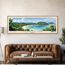 Load image into Gallery viewer, Coiba Island, Panamá Panoramic Beach Print, Vacation Gift, Panamá Wall Art, Beach Painting, Beach Decor, Beach Painting
